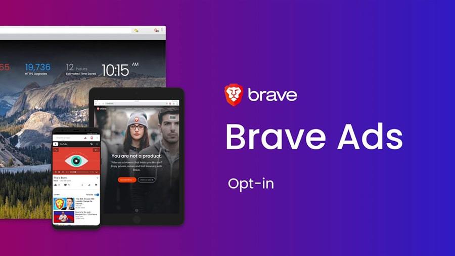 Опции браузера Brave. Рекламный блок, 