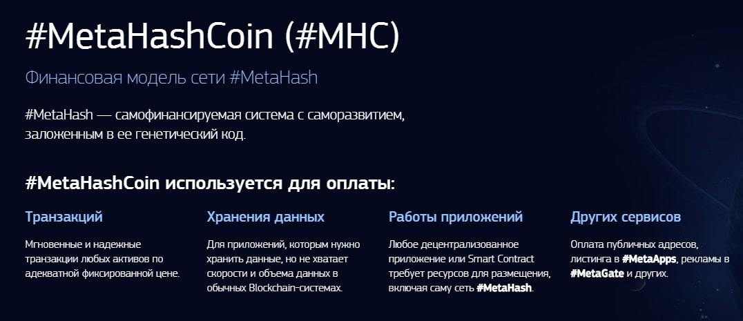 Финансовая модель Metahash